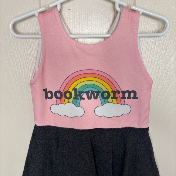 Malia And Kai Girls Bookworm Tank Twirl Dress Size 3 Preowned - Picture 3 of 4